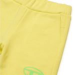 Diesel Kids Short Giallo con Logo Oval D per neonati