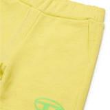 Diesel Kids Short Giallo con Logo Oval D per neonati