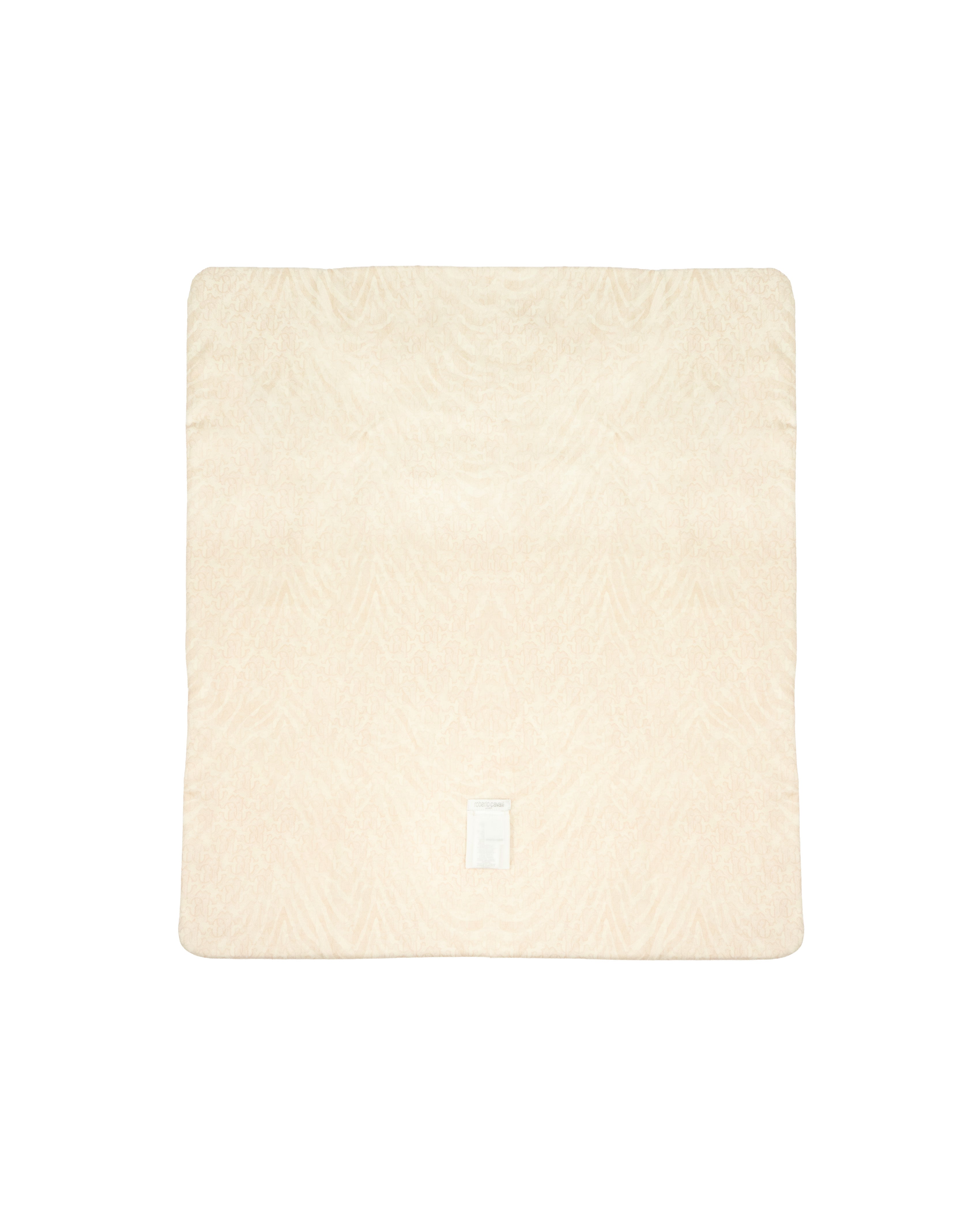 Roberto Cavalli Kids Coperta Culla Bianco/Rosa con Logo Ricamato per Neonati