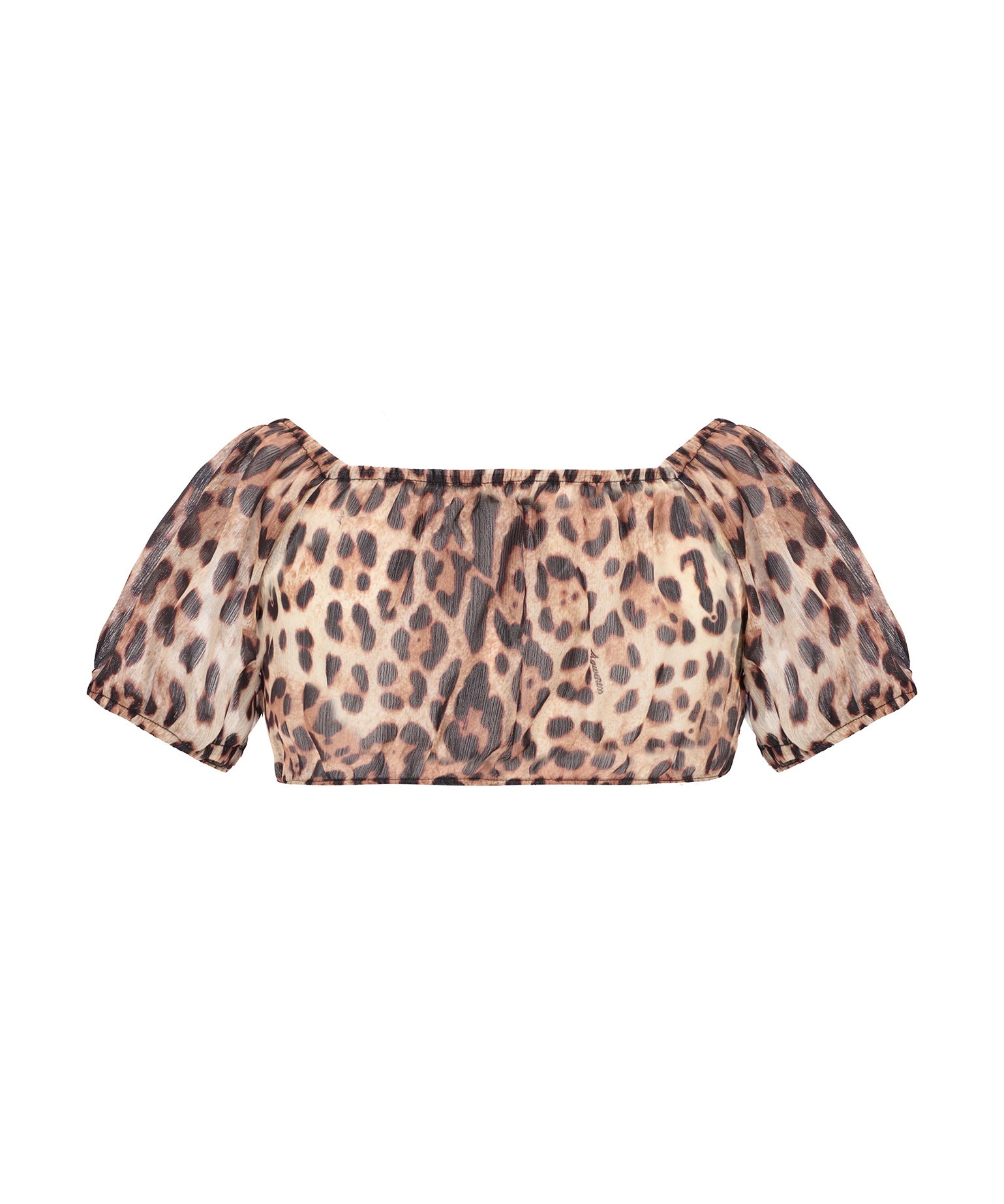 4giveness Kids Top Crop Fantasia Leopardato per Bambine