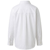 Pinko Kids Camicia Over Bianco con Logo Strass per Bambine