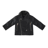 John Richmond Kids Giubbino in Pelle Nero Unisex