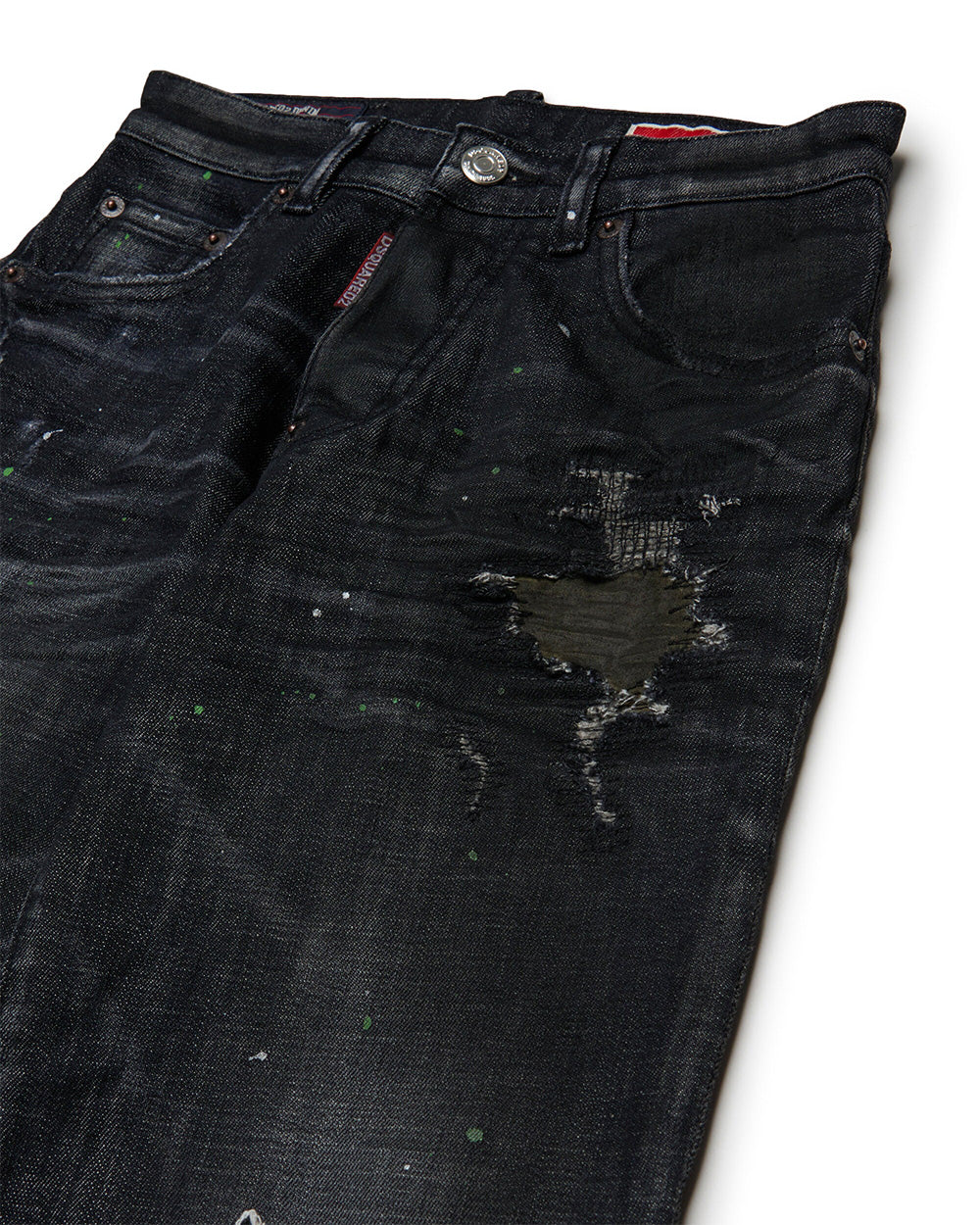 Dsquared2 Kids Pantalone in Denim Nero per Bambini
