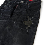 Dsquared2 Kids Pantalone in Denim Nero per Bambini