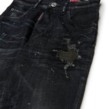 Dsquared2 Kids Pantalone in Denim Nero per Bambini