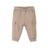Boss Kids Pantaloni Beige con Tasconi per Neonati