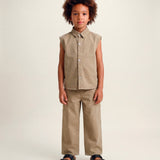 I'M Brian Kids Camicia Beige Smanicata per Bambini