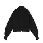 MSGM Kids Felpa Crop Cargo Nera per Bambine (retro)