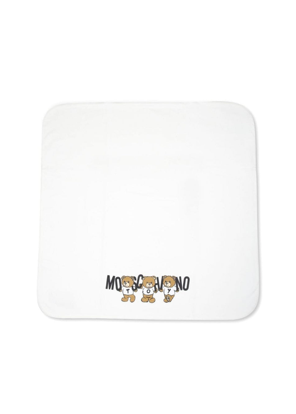Moschino Kids Coperta Panna con Logo Teddy Bear per Neonati