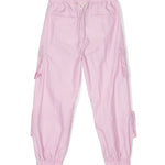 Barrow Kids Pantalone Cargo Rosa in Nylon per Bambine retro