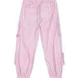 Barrow Kids Pantalone Cargo Rosa in Nylon per Bambine retro
