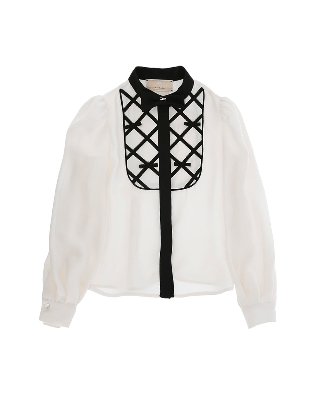 Elisabetta Franchi La Mia Bambina Camicia Panna con Fiocchi per Bambine
