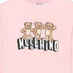 Moschino Kids Felpa Rosa con Logo Teddy Bear per Bambine