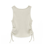 Hinnominate Kids Canotta Beige a Costine con Logo