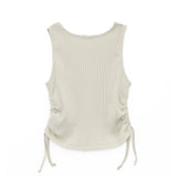 Hinnominate Kids Canotta Beige a Costine con Logo
