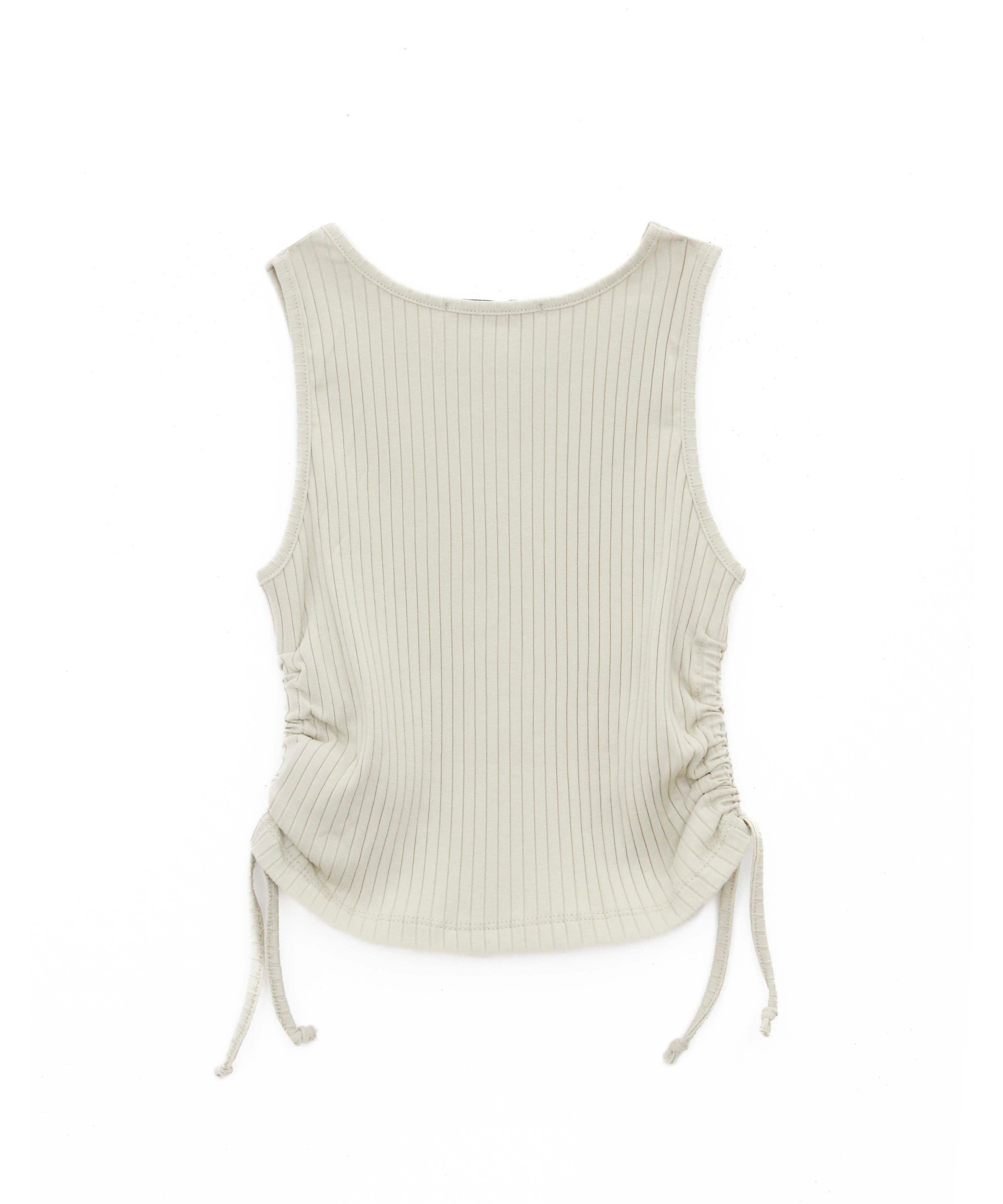 Hinnominate Kids Canotta Beige a Costine con Logo