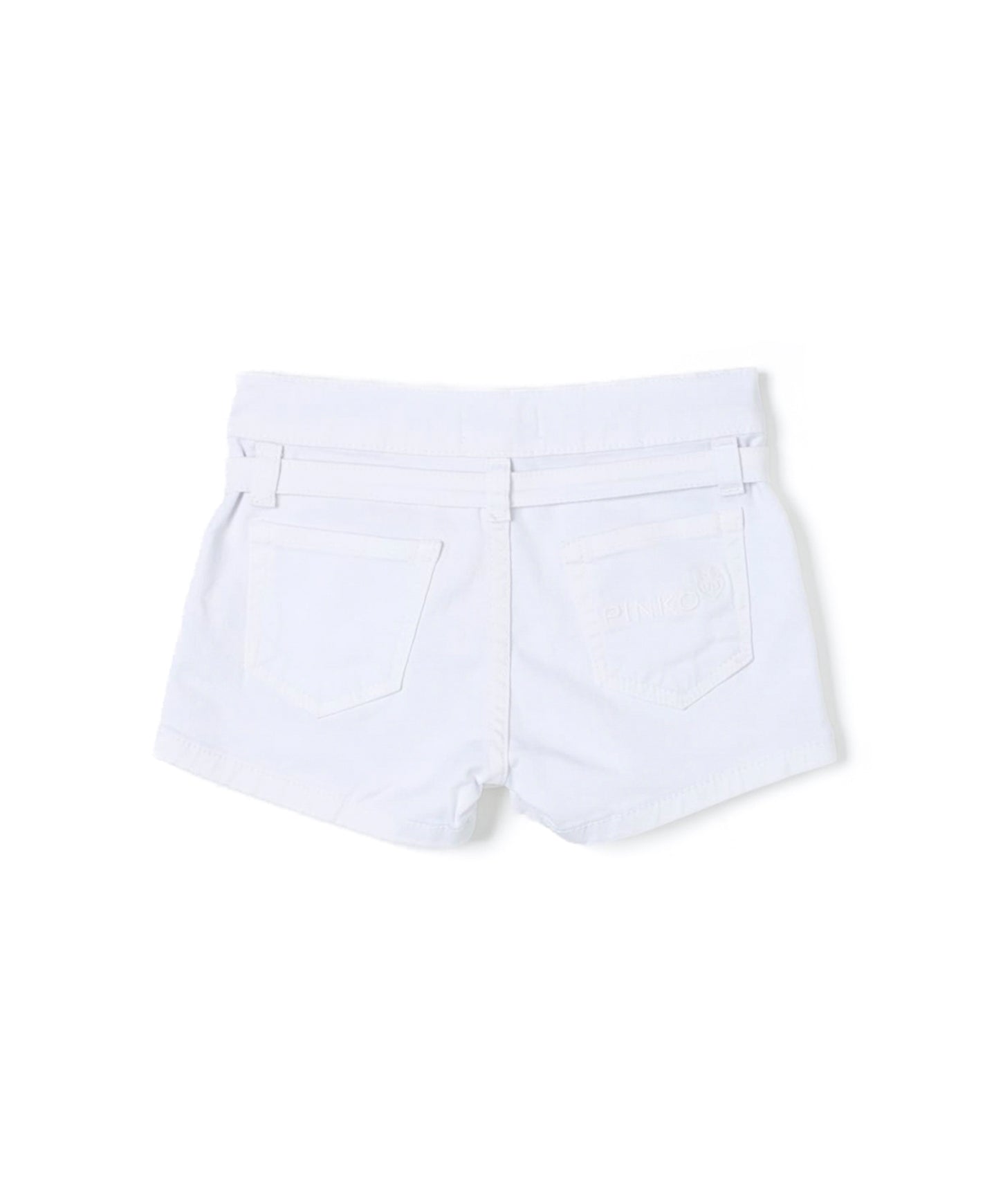 Pinko Kids Gonna di jeans Bianca con Cintura