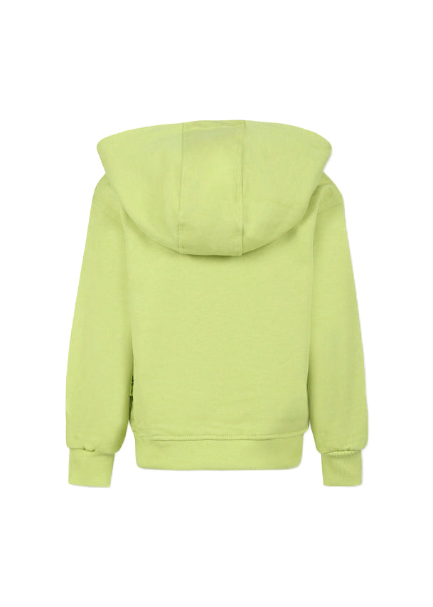 Barrow Kids Felpa Lime con Cappuccio con Stampa per Bambini