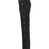 Roberto Cavalli Kids Pantalone in Denim Nero per Bambine