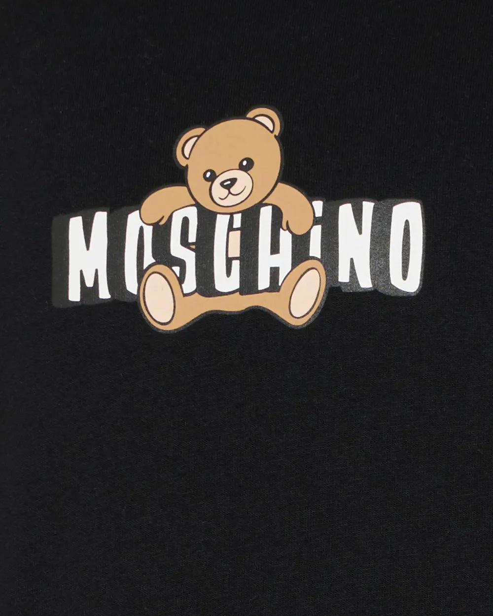 Moschino Kids Felpa Nera con Logo Teddy Bear per Bambini