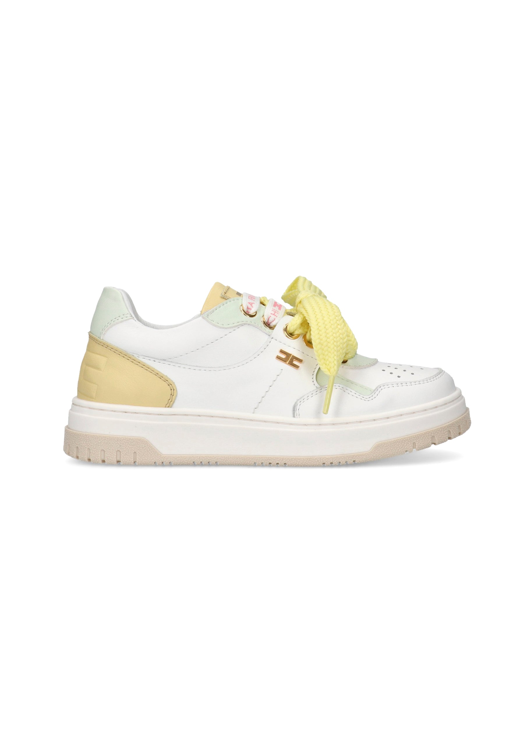 Elisabetta Franchi La Mia Bambina Sneakers Bianco/Limone con Fiocco per Bambine