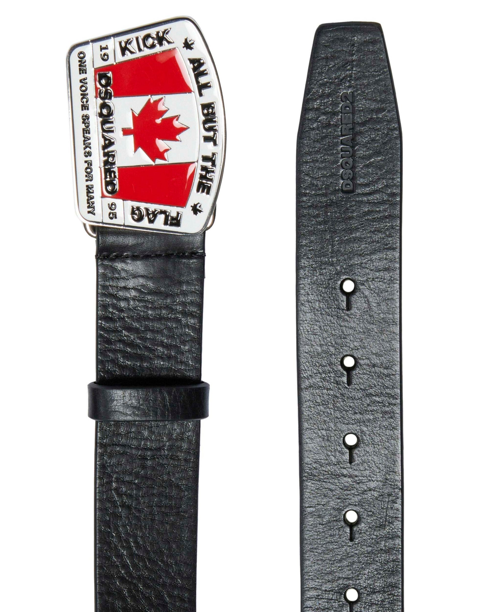 Dsquared2 Kids Cintura Nera Canadian Buckle per Bambini