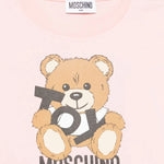 Moschino Kids T-shirt Crop Rosa con Stampa Toy per Bambine (dettaglio)