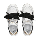 Elisabetta Franchi Kids Sneakers Bianco Nero e Oro per Bambine