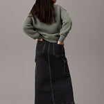 Calvin Klein Kids Gonna Denim Nera per Bambine (retro)