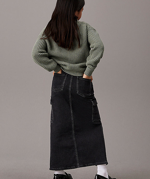 Calvin Klein Kids Gonna Denim Nera per Bambine (retro)