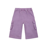 Diesel Kids Pantaloni Lilla Cargo con Logo per Neonate