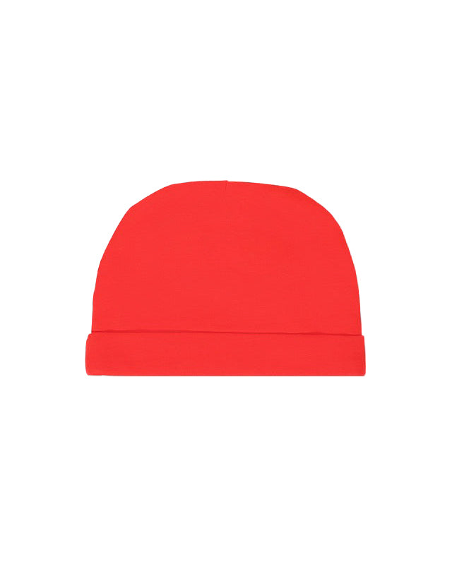 Moschino Kids Cappello Rosso con Logo per Neonati