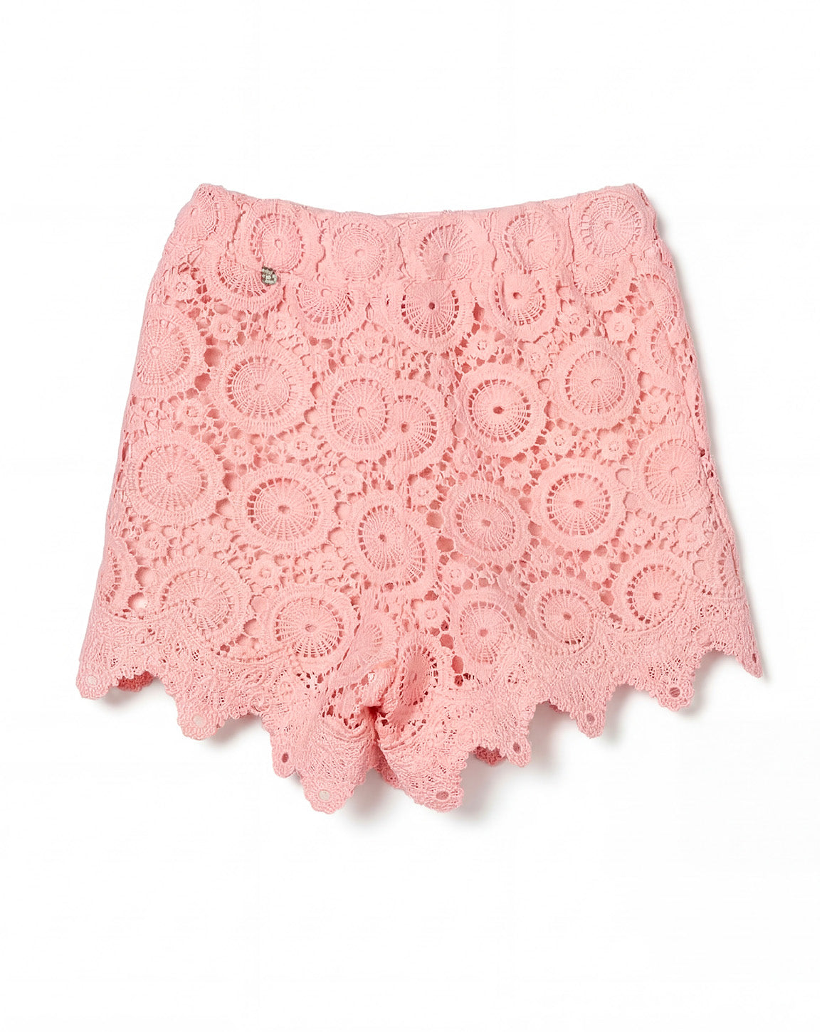 Twinset Kids Short in Pizzo Rosa per Neonate