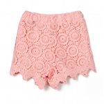 Twinset Kids Short in Pizzo Rosa per Neonate