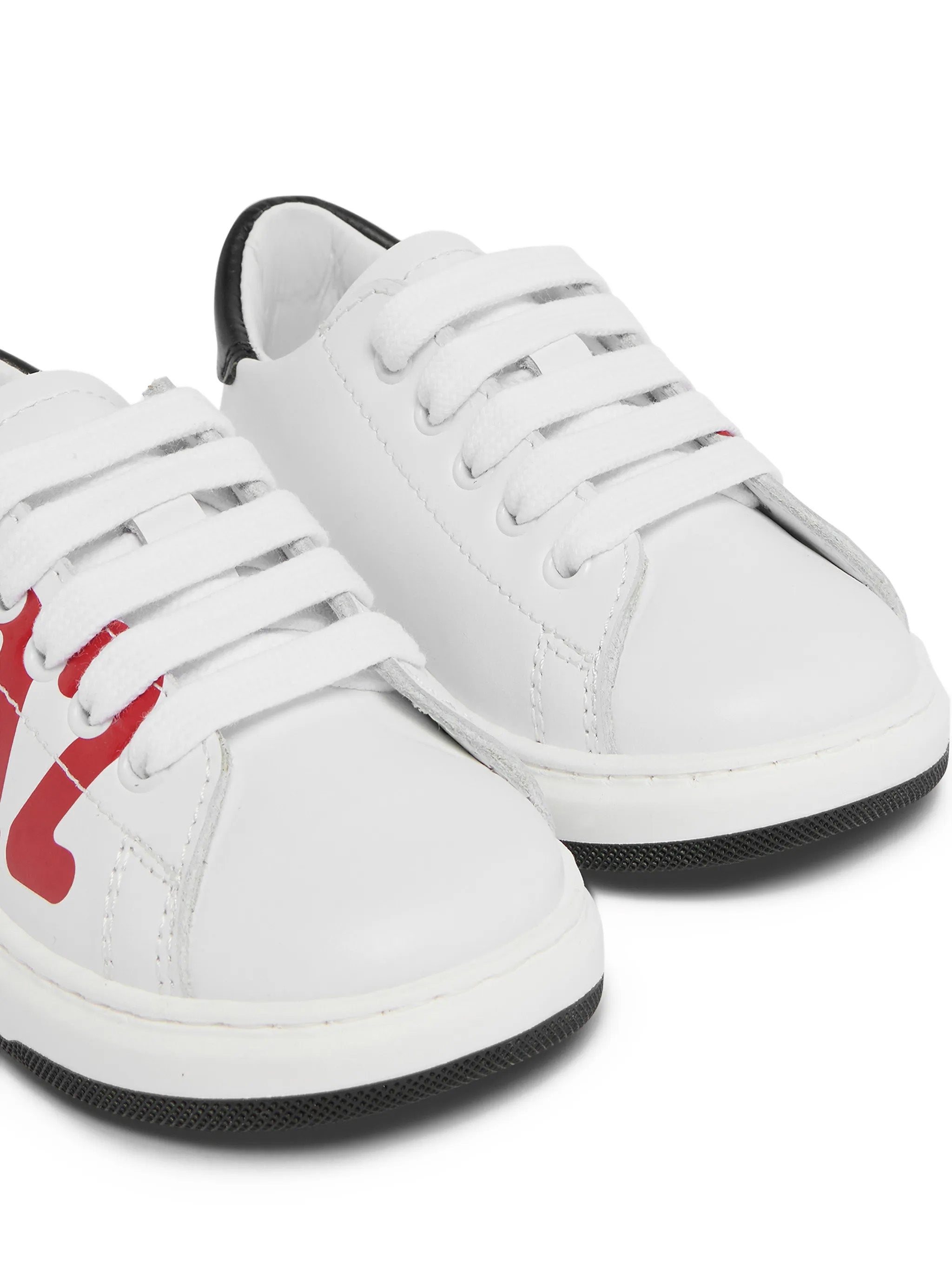 Dsquared2 Kids Sneakers Bianco con Logo Rosso per Neonati