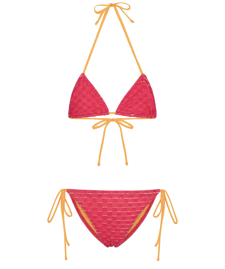 F**K Kids Costume Fantasia Fucsia con Dettagli Arancione per Bambine