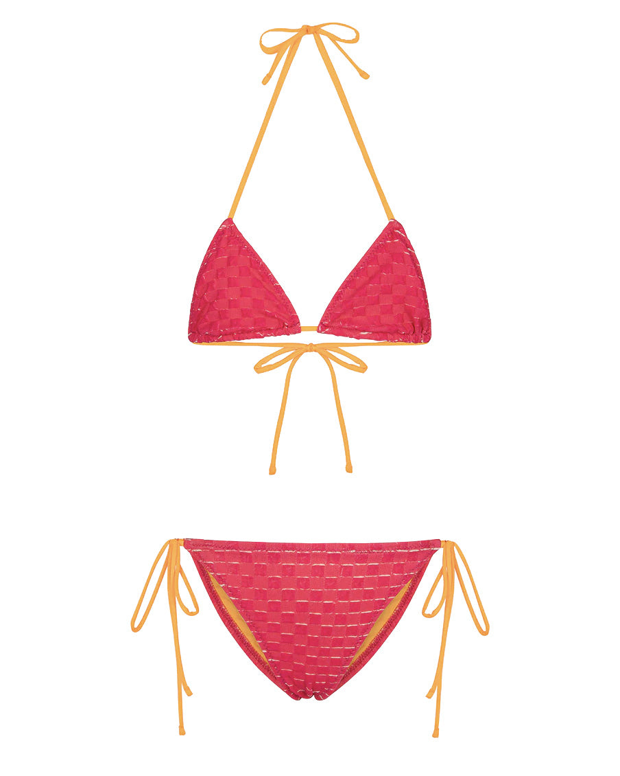 F**K Kids Costume Fantasia Fucsia con Dettagli Arancione per Bambine
