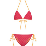 F**K Kids Costume Fantasia Fucsia con Dettagli Arancione per Bambine
