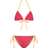 F**K Kids Costume Fantasia Fucsia con Dettagli Arancione per Bambine
