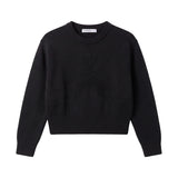 Patrizia Pepe Kids Maglioncino Nero con Logo per Bambine