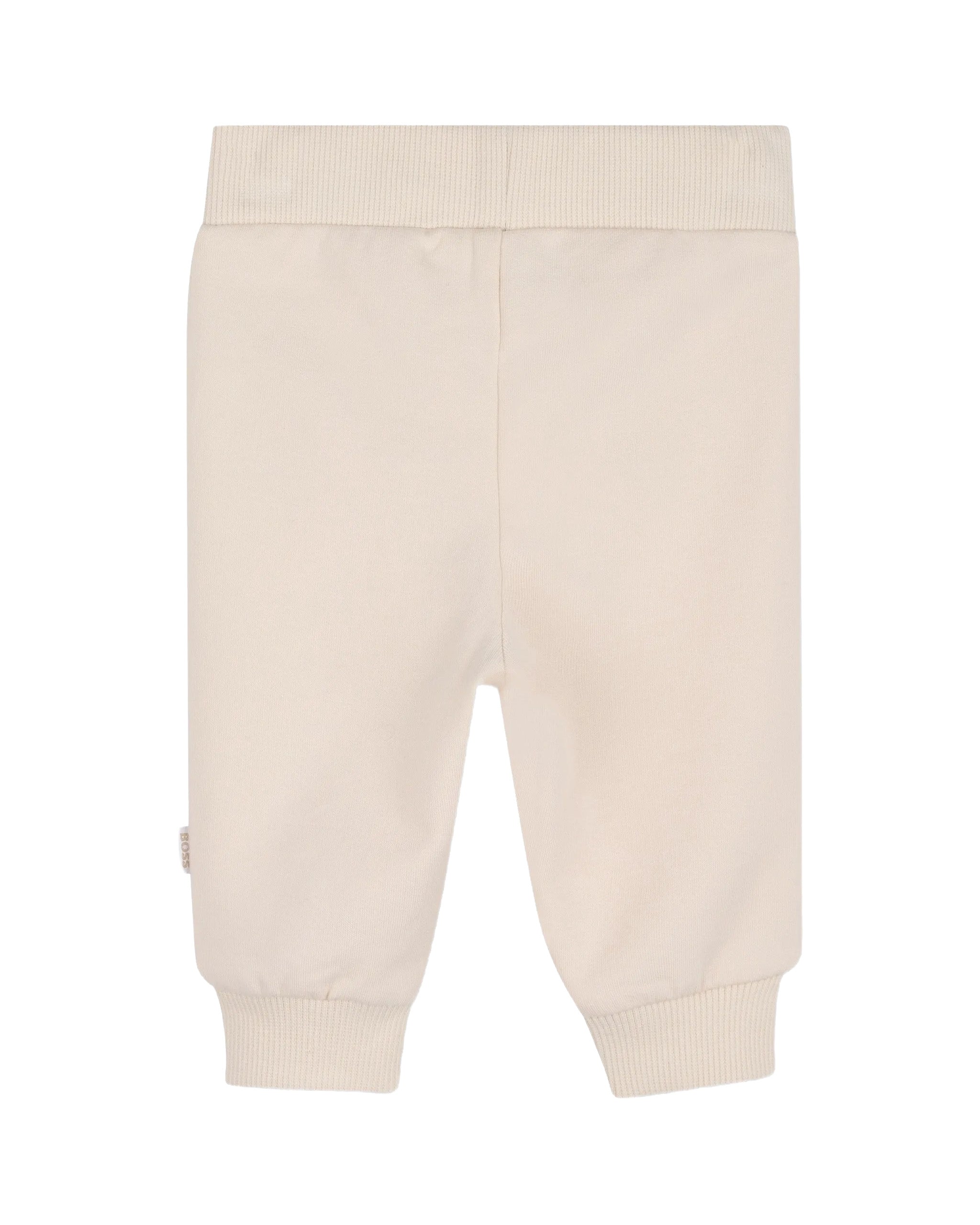 BOSS Kids Completo Beige con Giacca in Felpa e Teddy e Pantaloni con Placca Logo per Neonati