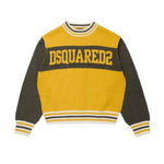Dsquared2 Kids Maglione Girocollo Giallo con Logo per Bambini 