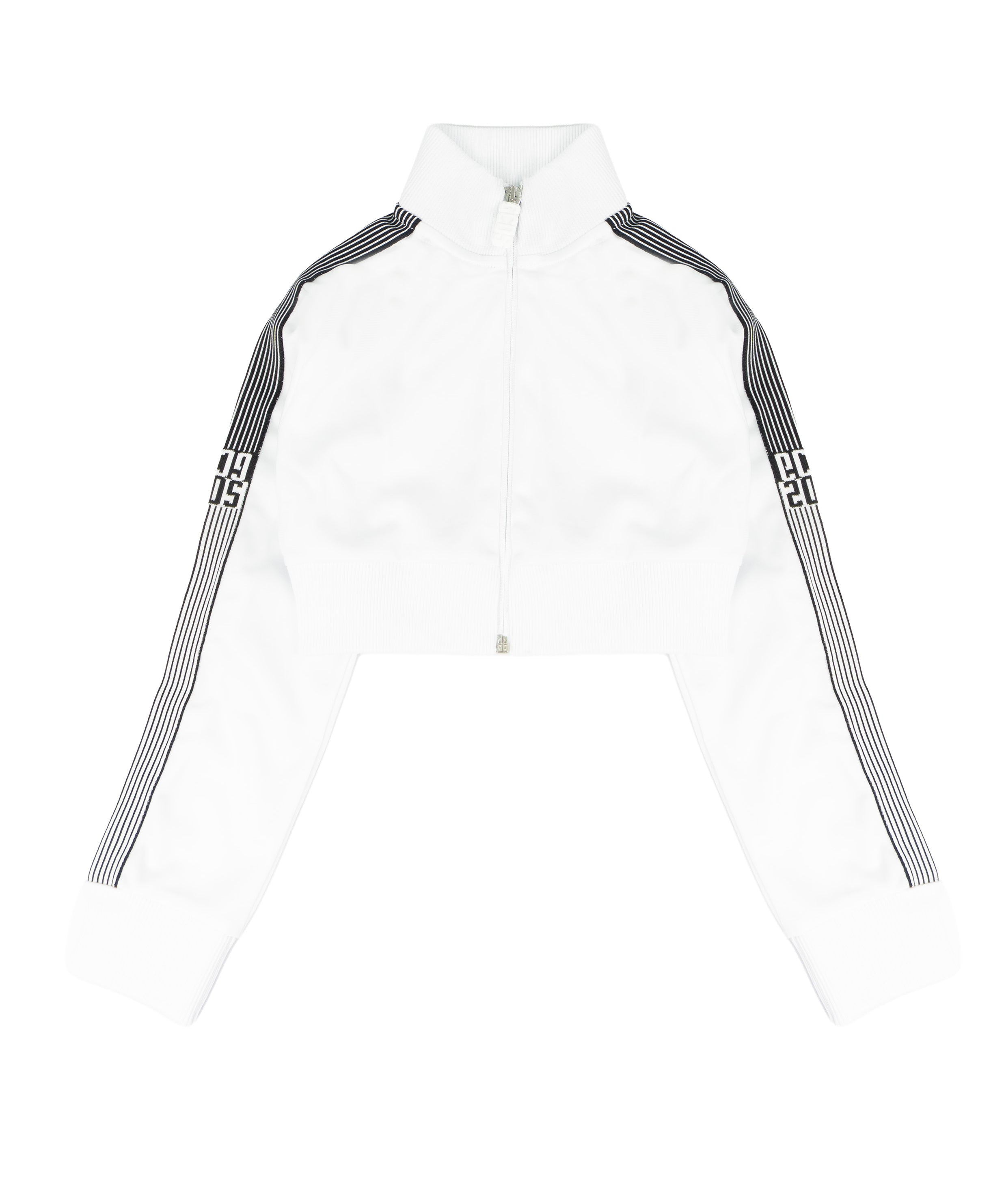 Gcds Kids Giacca Sportiva Bianco con Bande Laterali Logate per Bambine