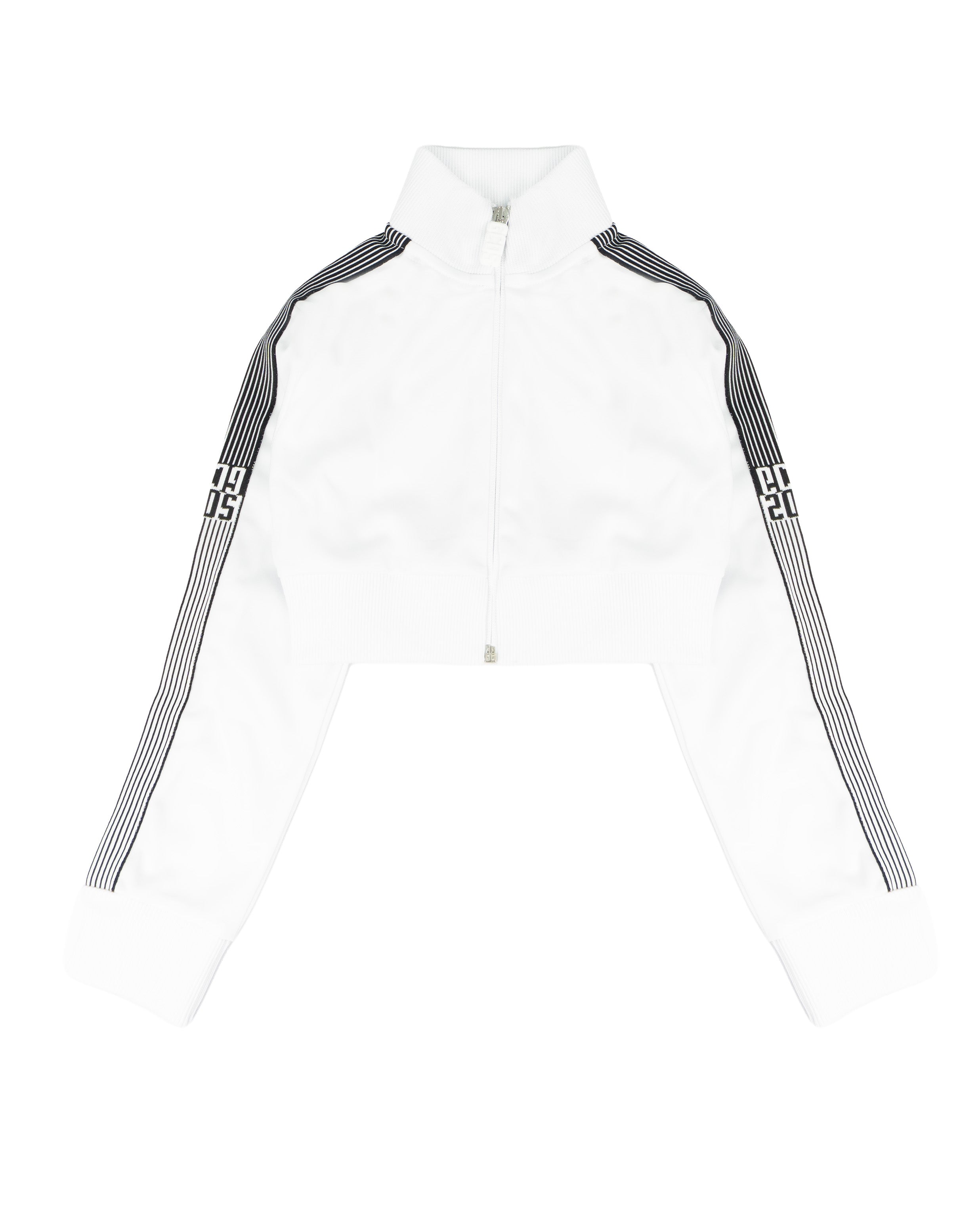 Gcds Kids Giacca Sportiva Bianco con Bande Laterali Logate per Bambine
