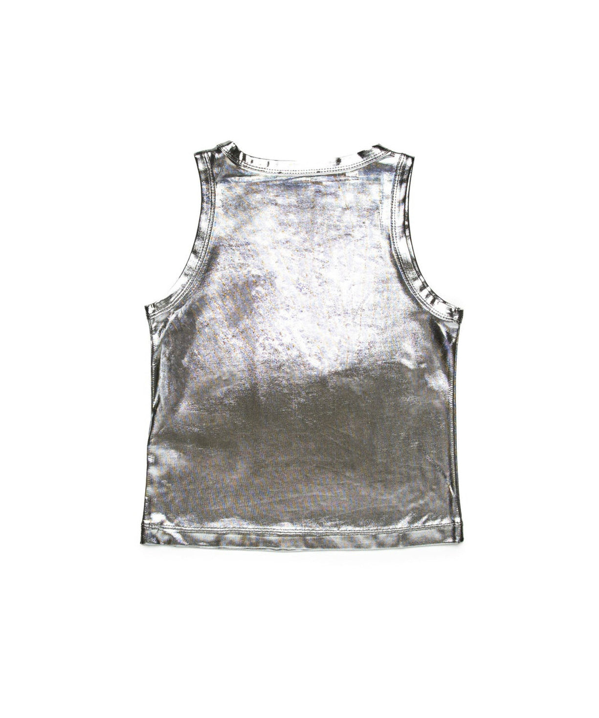 Diesel Kids Top Argento Metallizzato con Oval D per Bambine