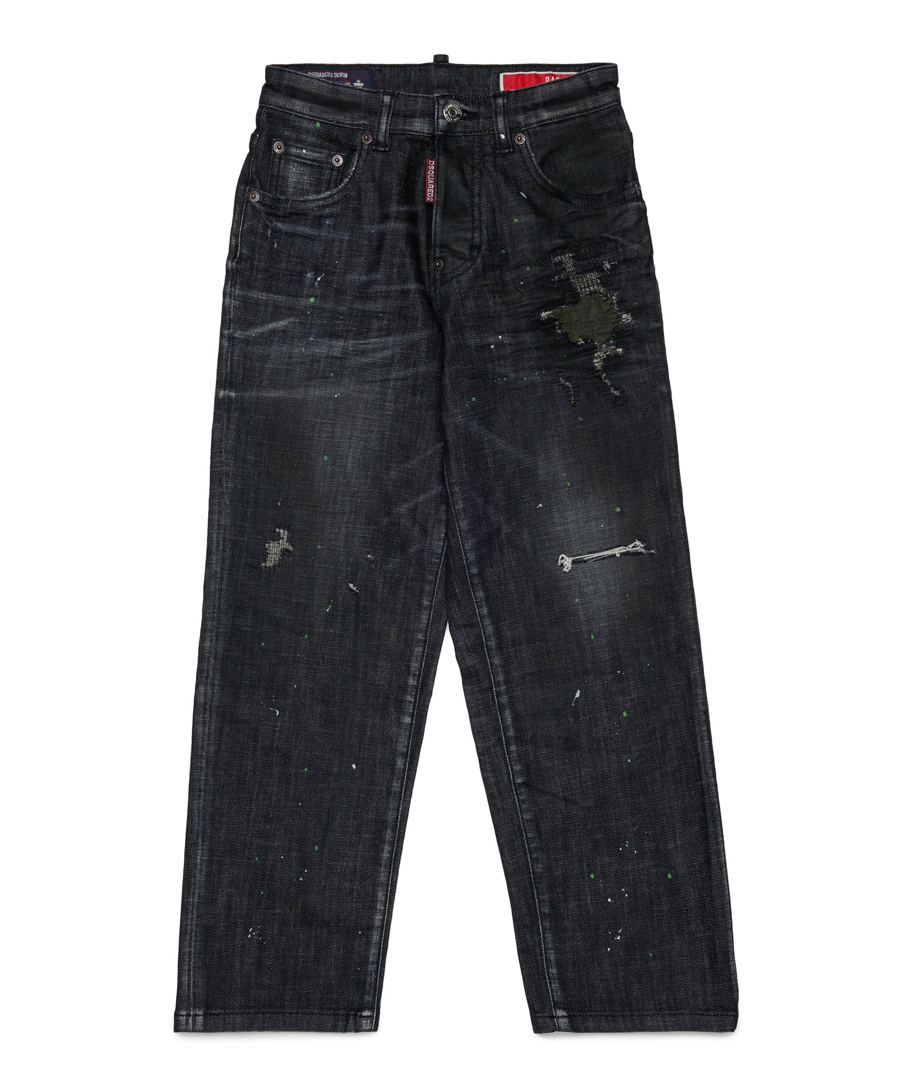 Dsquared2 Kids Pantalone in Denim Nero per Bambini