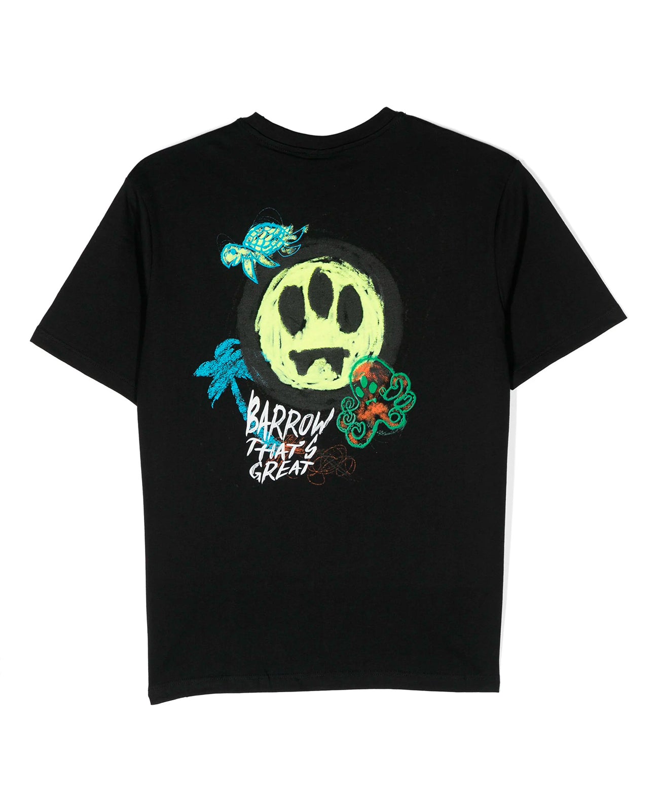 Barrow Kids T-shirt Nera con Stampa per Bambini retro