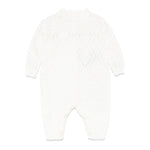 Elisabetta Franchi La Mia Bambina Tutina Panna Pointelle per Neonate