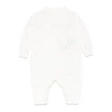 Elisabetta Franchi La Mia Bambina Tutina Panna Pointelle per Neonate