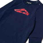 Dquared2 Kids Completo Blu con Stampa Logo a Contrasto rossa per Neonati